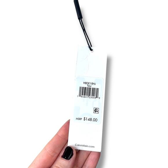 Calvin Klein NWT Dove Grey Finley Saffiano Flap Sleek Classy Crossbody Bag - Picture 4 of 12